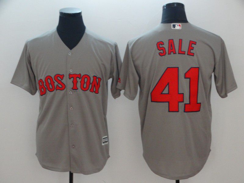 Men Boston Red Sox #41 Sale Grey Game MLB Jerseys->boston red sox->MLB Jersey